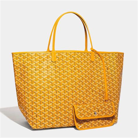 goyard st jeanne mm yellow|Goyard Goyardine Canvas St. Jeanne MM Satchel.